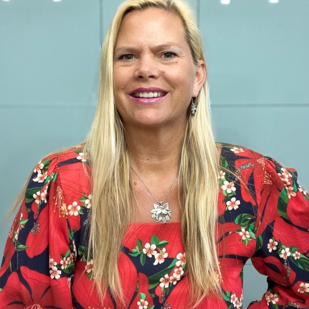 Farm Rio Anouk Blouse for Anthropology in Red And Blue Floral